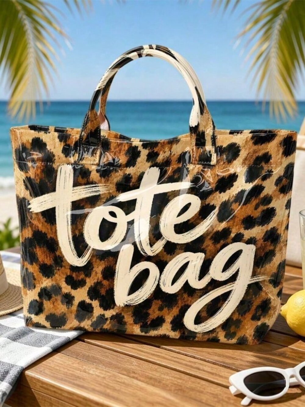 Multicolor Classic Women's Leopard Print Handbag - Picture 7 of 9